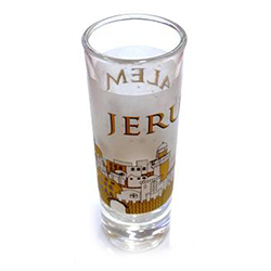 Long Jerusalem of Gold Shot Glass