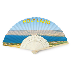 The Holy Land Folding Fabric Fan