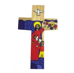 Friend of Children Jesus Christ Wooden Cross