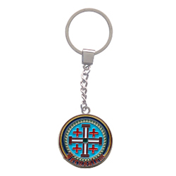 Jerusalem Cross Metal Key Chain