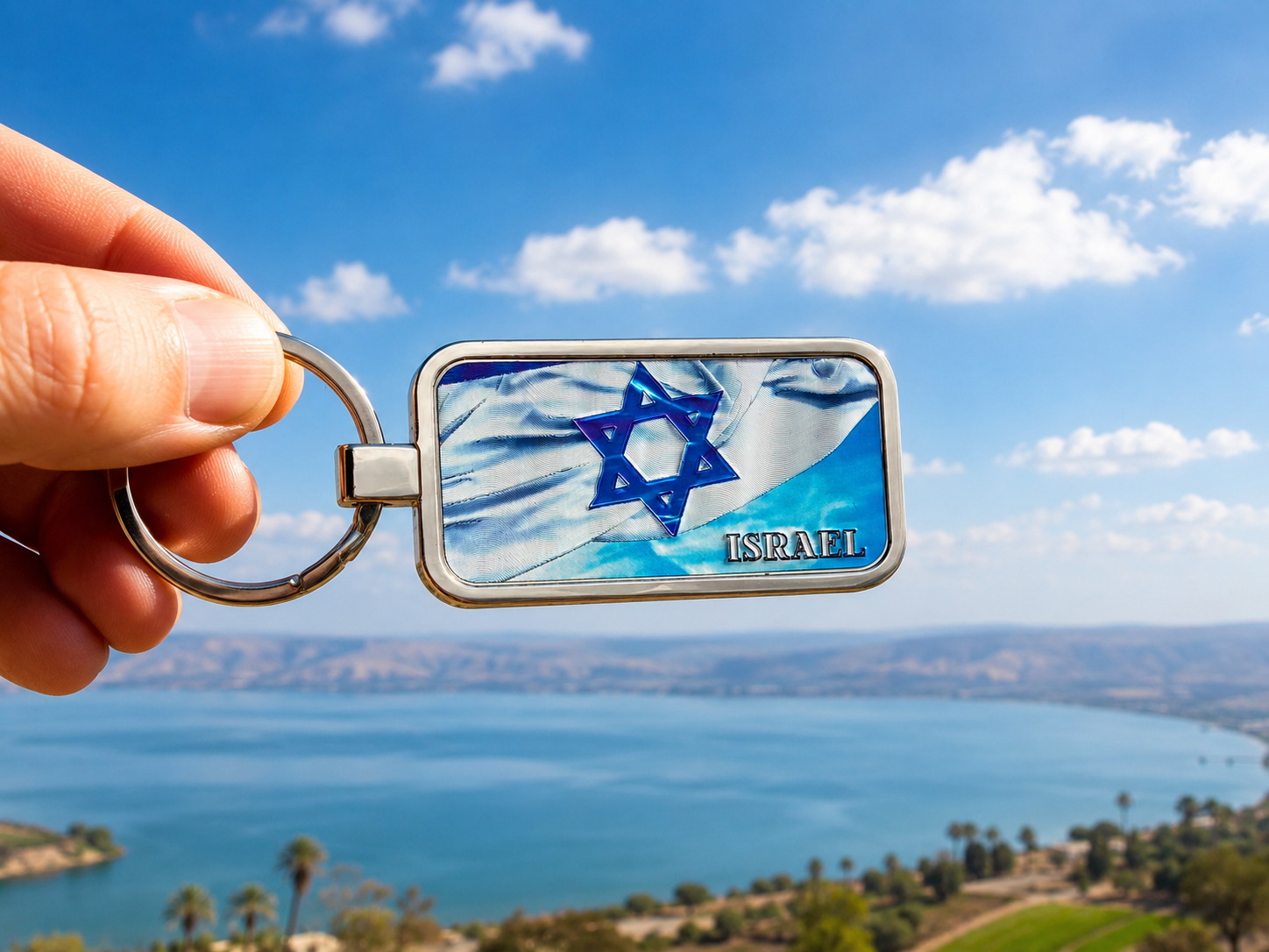Flag of Israel Foil Key Chain - Image 2