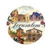 Compact mirror- Jerusalem Churches