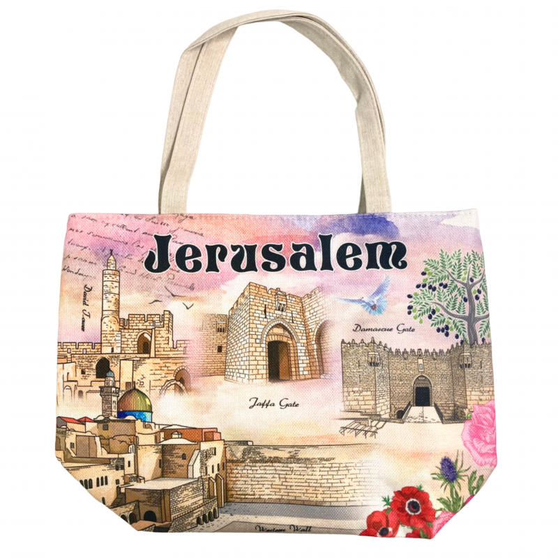 Canvas Tote Bag- Jerusalem Sites